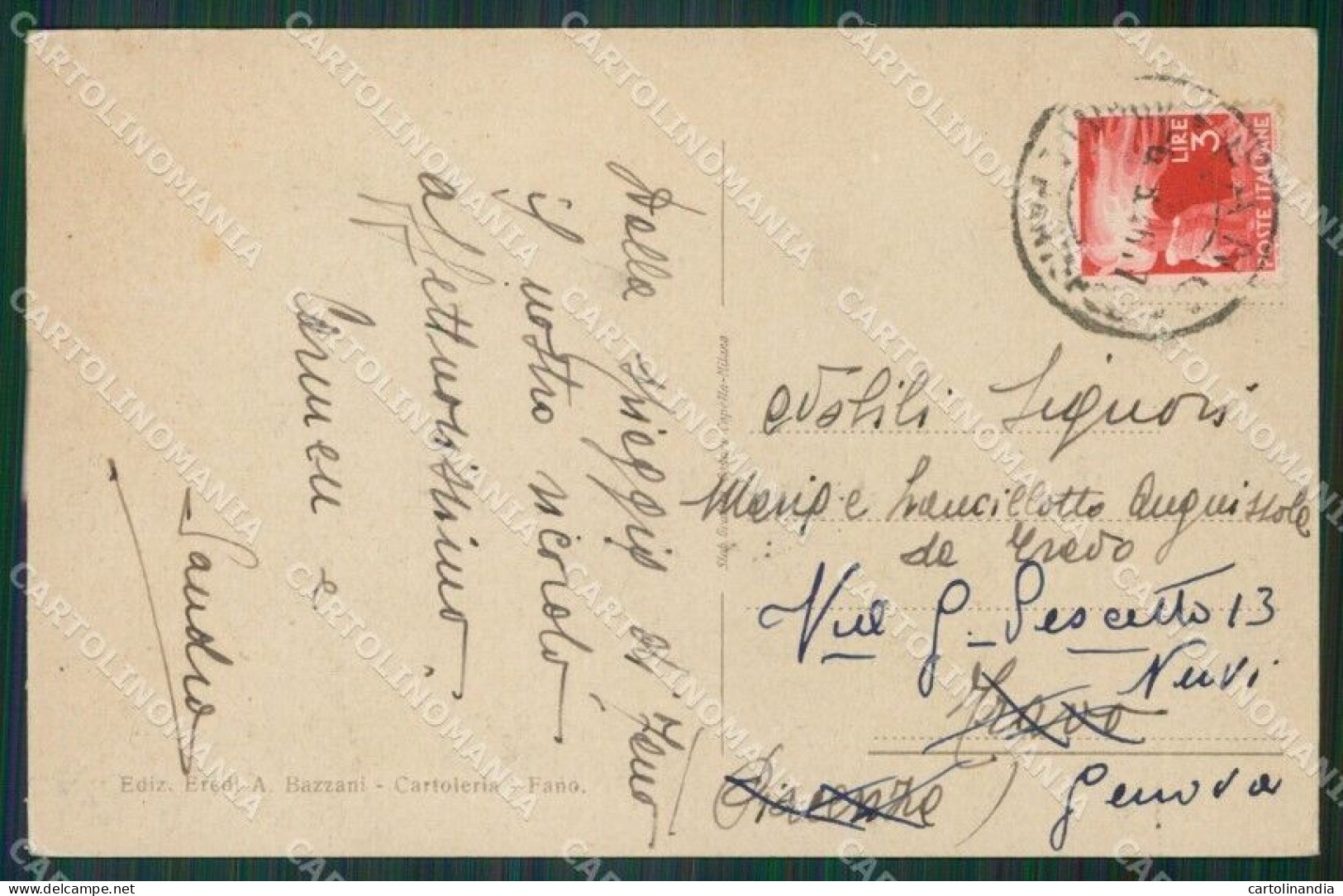 Pesaro Fano Cartolina KV4194 - Pesaro