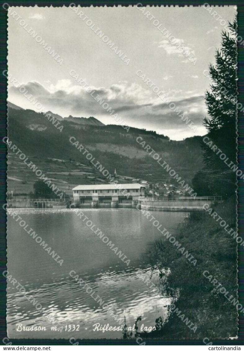 Aosta Brusson Lago Foto FG Cartolina KB1916 - Aosta