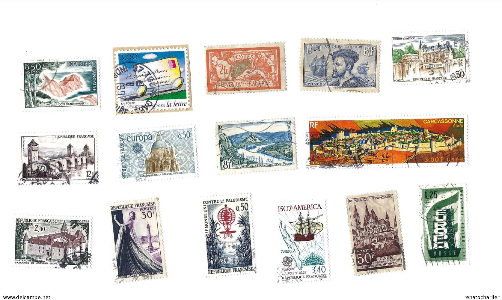 Collection De 100 Timbres  Oblitérés. - Collections