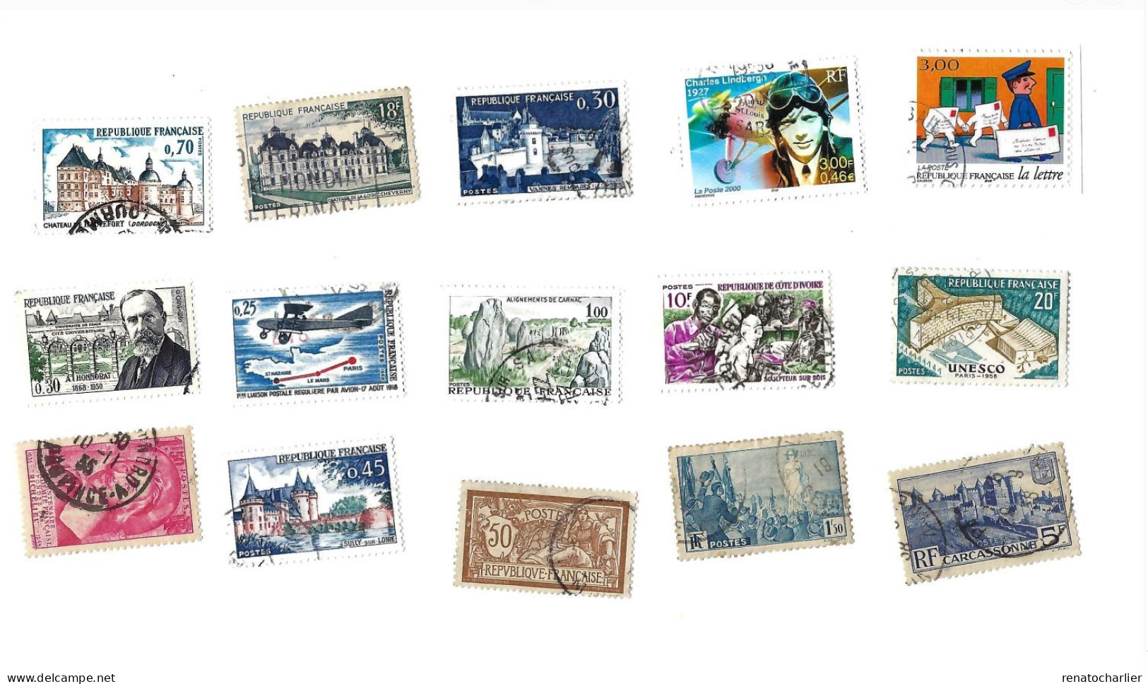 Collection De 100 Timbres  Oblitérés. - Verzamelingen