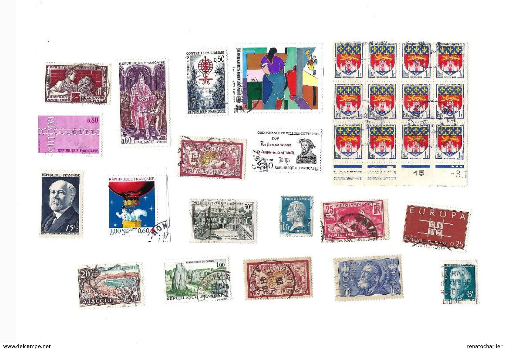 Collection De 100 Timbres  Oblitérés. - Verzamelingen