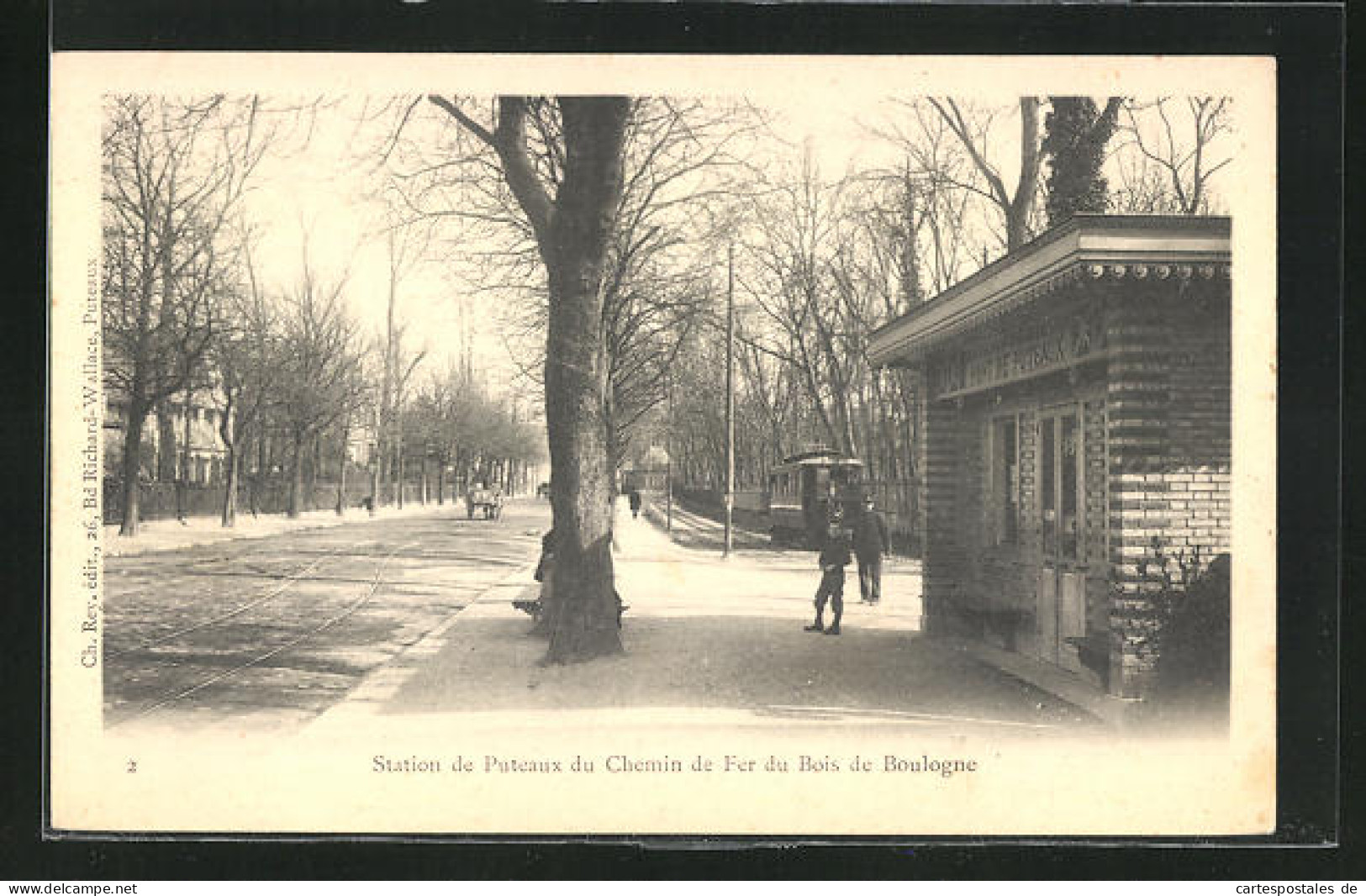 CPA Puteaux, Station Du Chemin De Fer Du Bois De Boulogne  - Puteaux