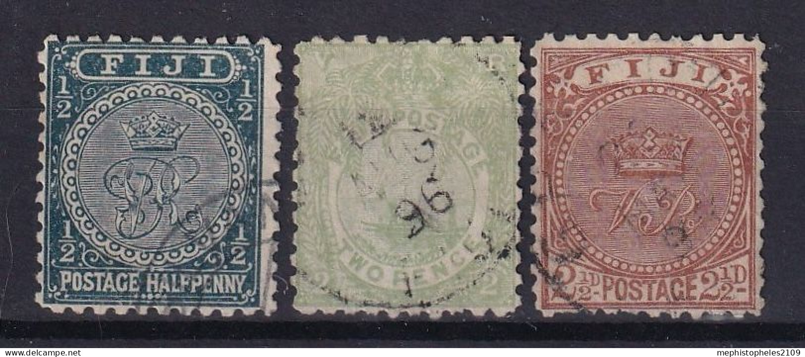 FIJI 1891-96 - Canceled - Sc# 53, 56, 57 - Fidschi-Inseln (...-1970)