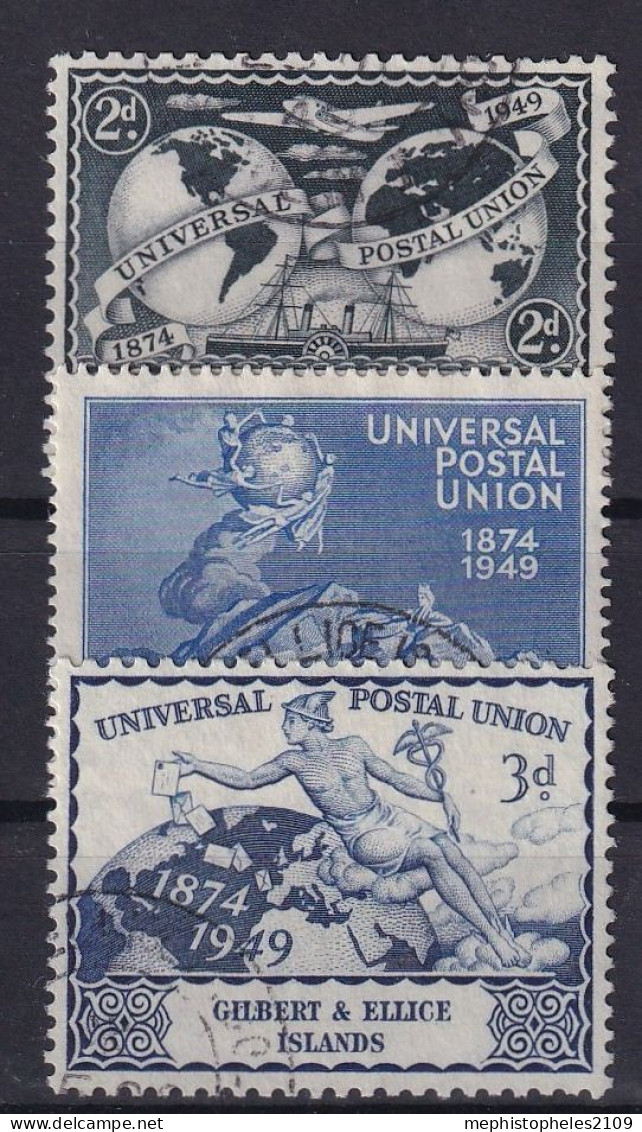 GILBERT & ELLIS ISLANDS 1949 - Canceled - Sc# 57-59 - Autres - Océanie