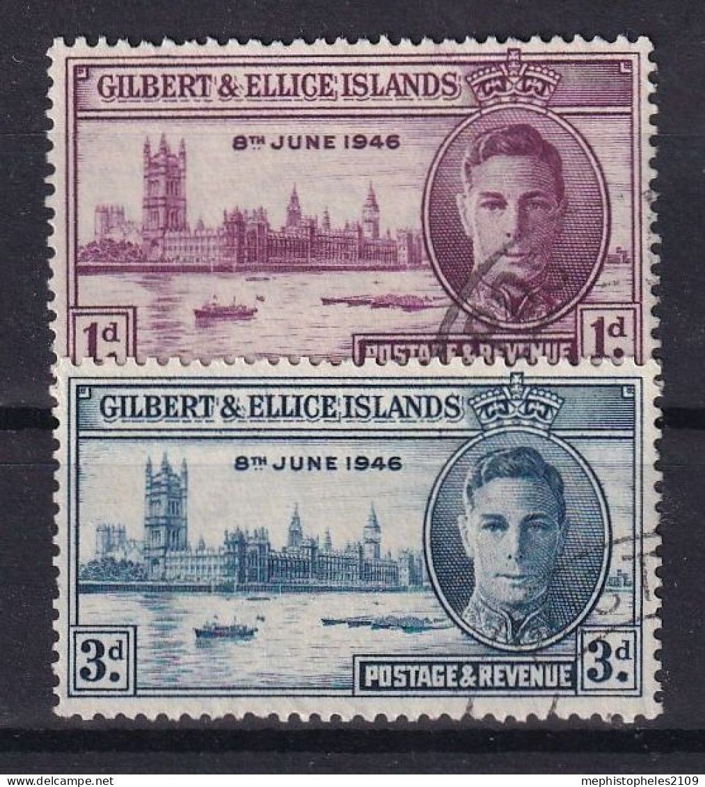 GILBERT & ELLIS ISLANDS 1946 - Canceled - Sc# 52, 53 - Autres - Océanie