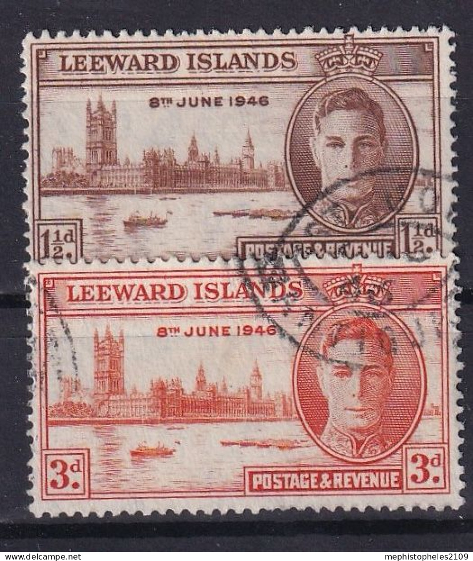 LEEWARD ISLANDS 1946 - Canceled - Sc# 116, 117 - Leeward  Islands