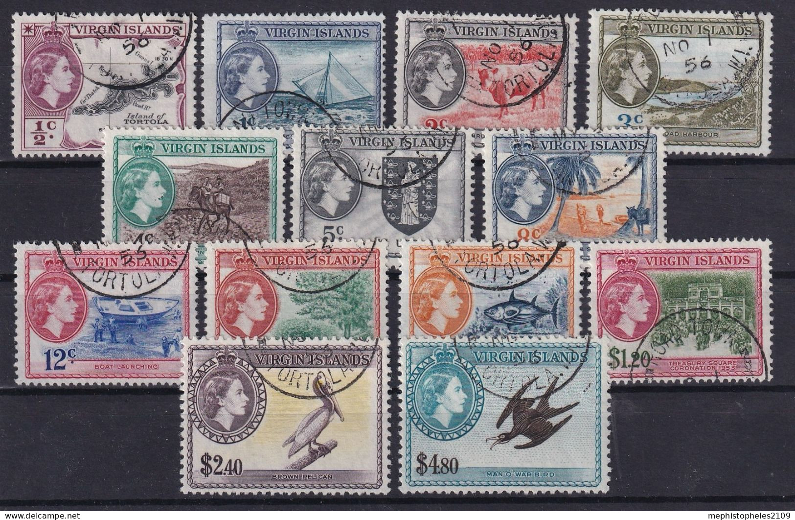 VIRGIN ISLANDS 1953 - Canceled - Mi# 111-123 - Complete Set! - British Virgin Islands