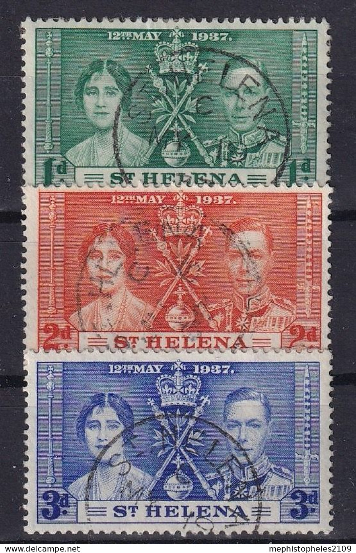 ST. HELENA 1937 - Canceled - Sc# 115-117 - Sint-Helena