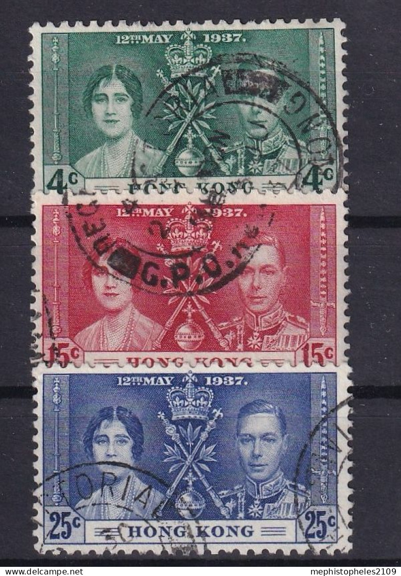 HONGKONG 1937 - Canceled - Sc# 151-153 - Gebraucht