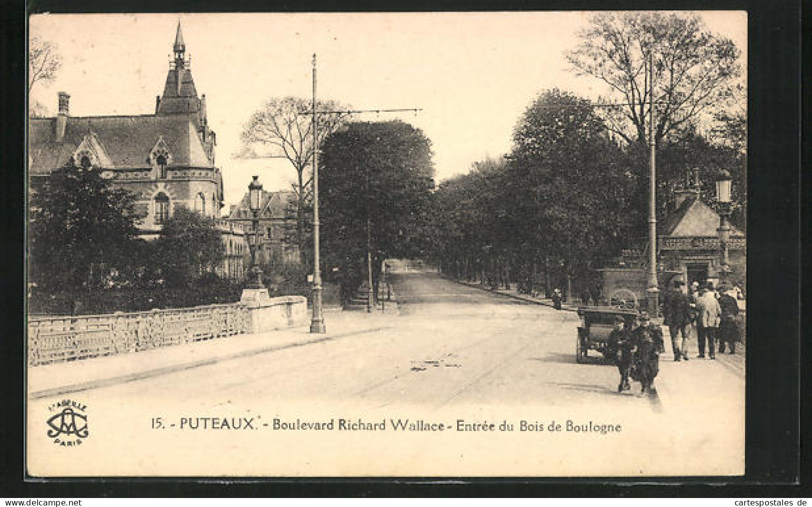 CPA Puteaux, Boulevard Richard-Wallace, Entree Du Bois De Boulogne  - Puteaux