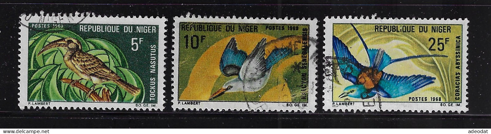 NIGER  1968  SCOTT#207,208,211  USED - Níger (1960-...)