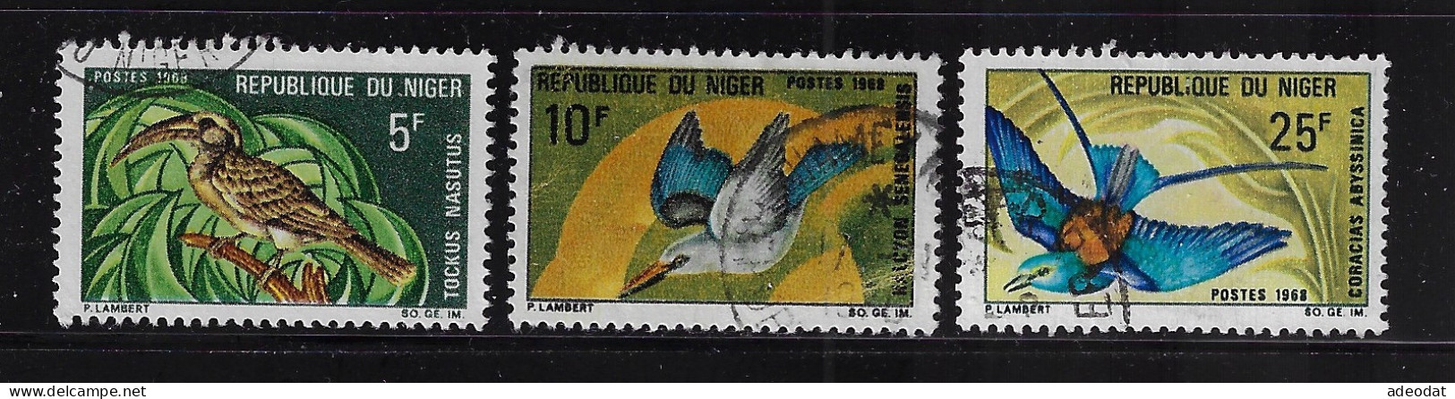 NIGER  1968  SCOTT#207,208,211  USED - Niger (1960-...)