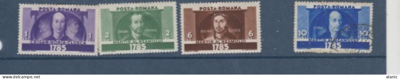 ROUMANIE-N°477/480Neufs Avec Charnière-+ 1 Oblitéré SERIE COMPLETE (4 Valeurs)- REVOLTE COTE 8€ - - Unused Stamps