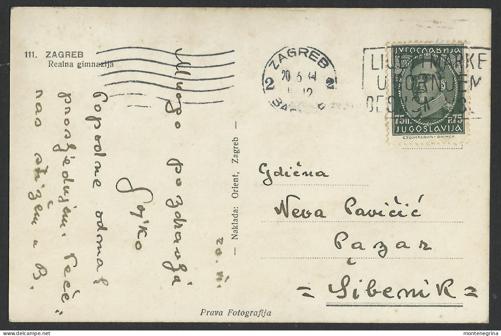 CROATIA  - ZAGREB - Realna Gimnazija - Ed. Orient - RPPC  Foto - 1931 Old Postcard (see Sales Conditions) 10176 - Croatie