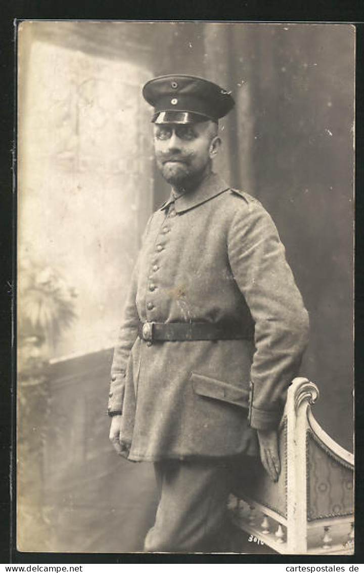 AK Soldat Mit Brille Und Mütze  - Guerre 1914-18