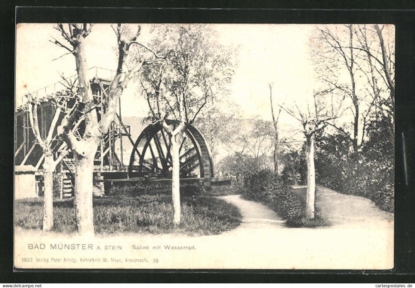 AK Bad Münster A. Stein, Saline Mit Wasserrad  - Bad Muenster A. Stein - Ebernburg