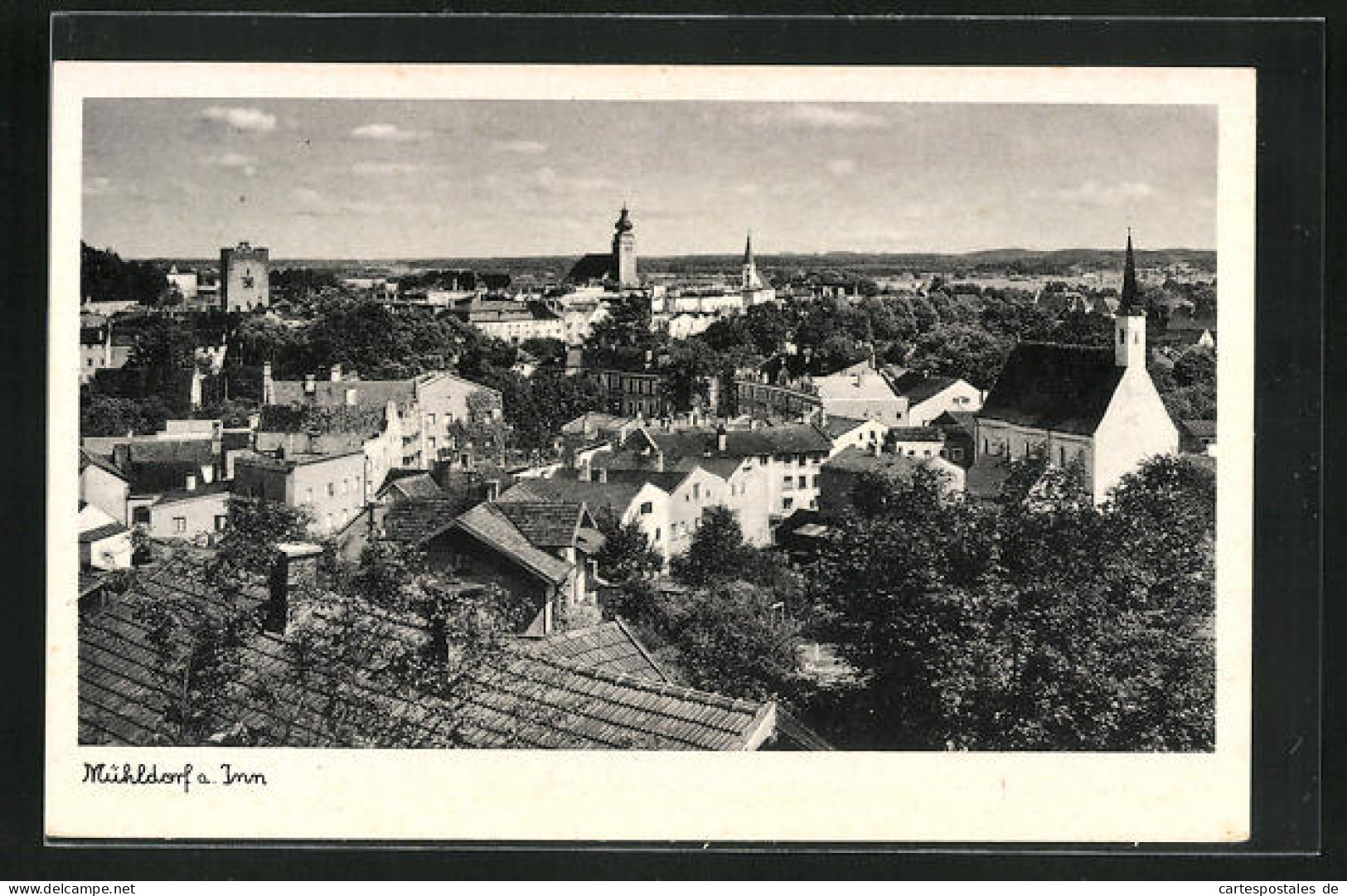AK Mühldorf A. Inn, Blick über Die Dächer Des Ortes  - Muehldorf