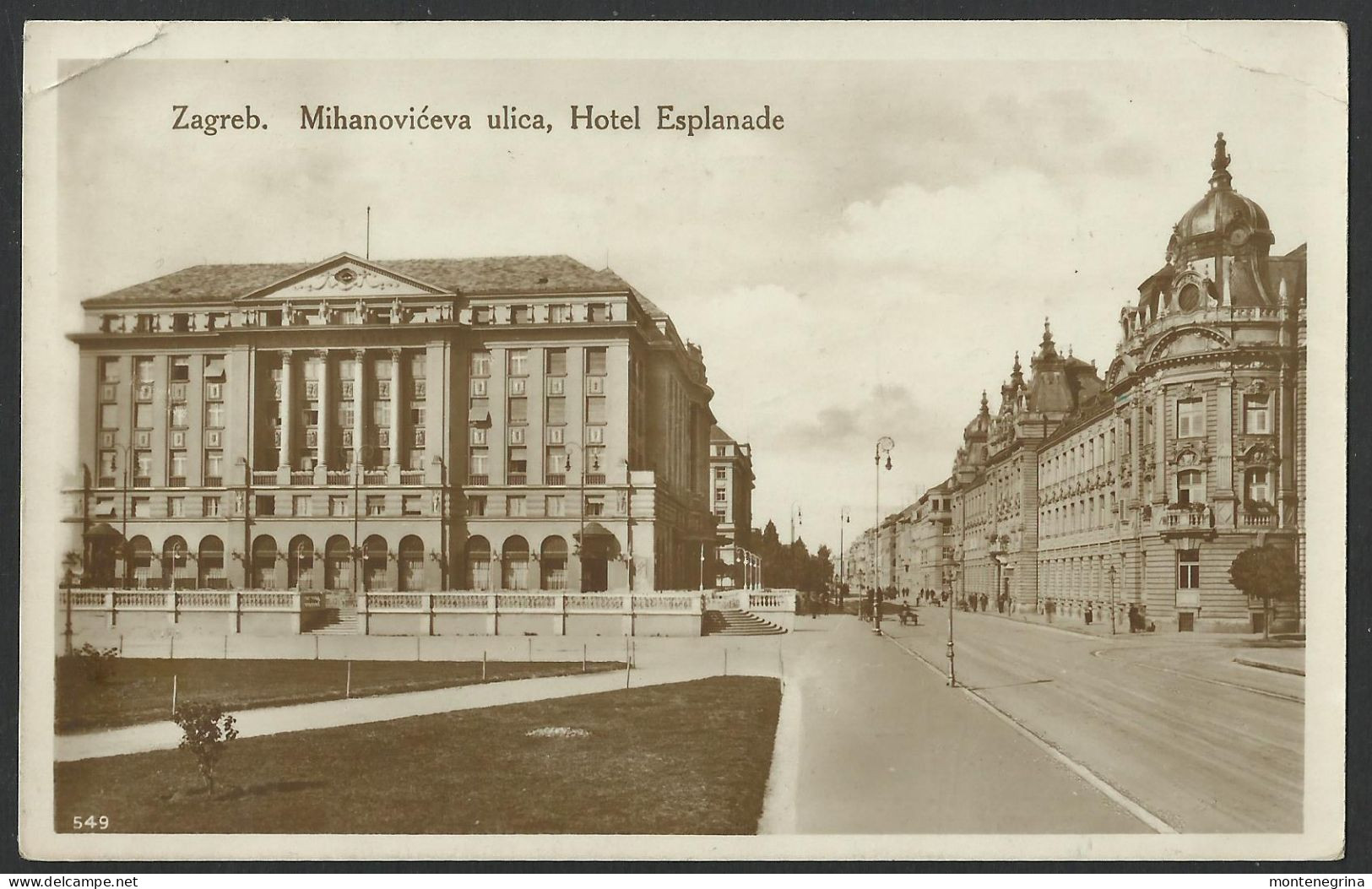 CROATIA  - ZAGREB - Mihanoviceva Ulica - Hotel Esplanade - 1928 Old Postcard (see Sales Conditions) 10177 - Kroatien