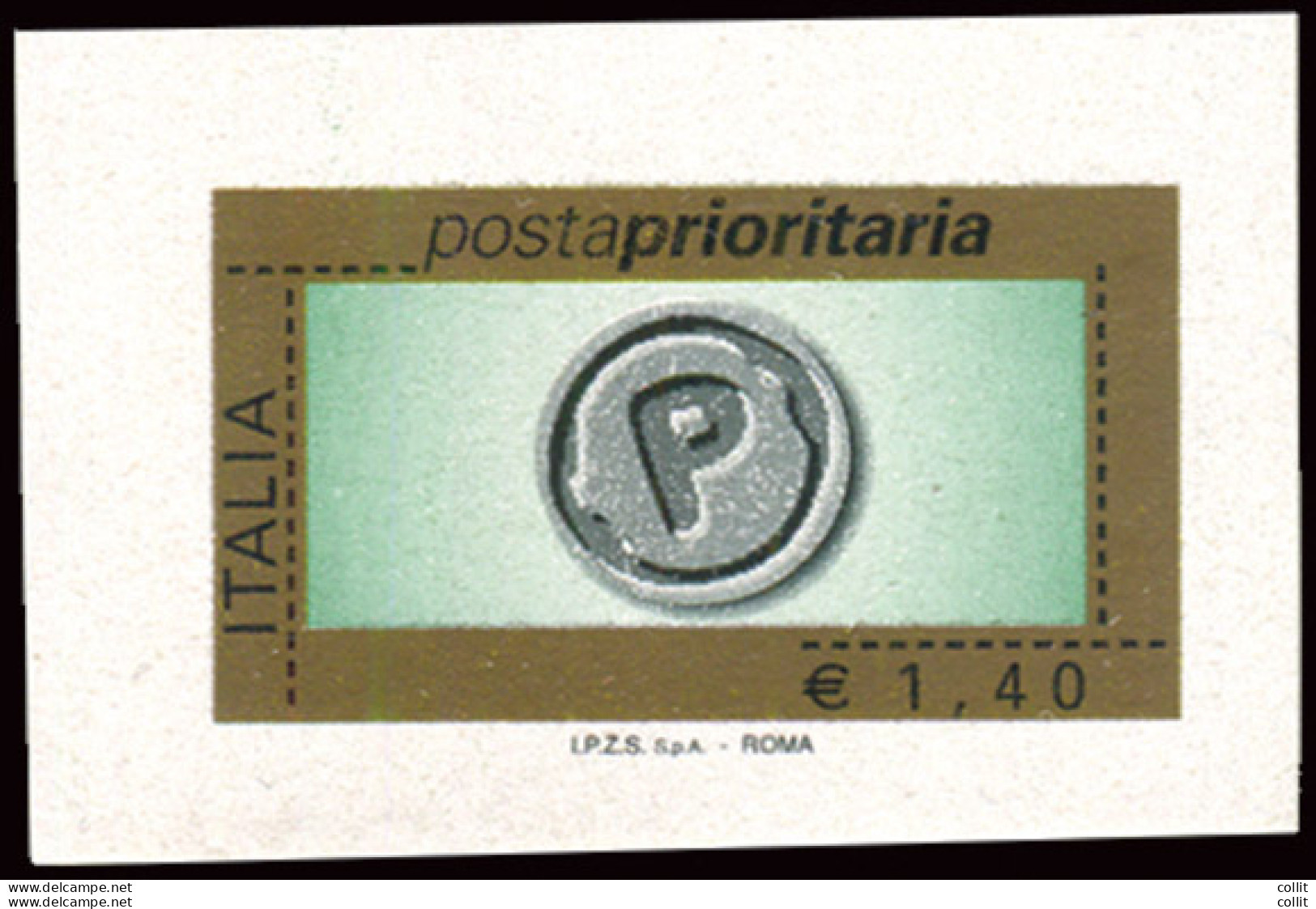 2007 Posta Prioritaria € 1,40 Varietà Non Dentellato - Variétés Et Curiosités