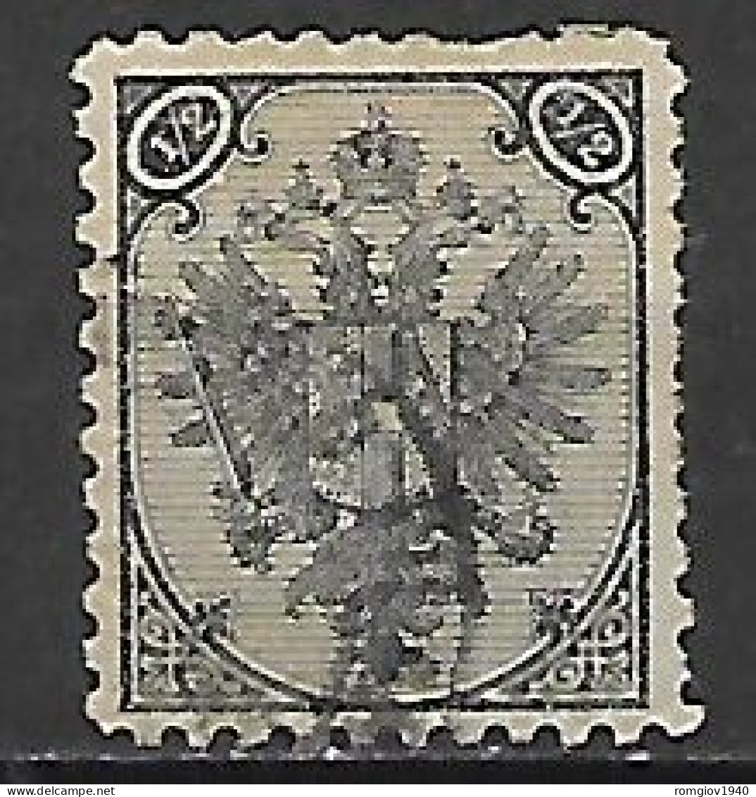 BOSNIA EZERGOVINA  1879-94 STEMMA CIFRA IN ALTO UNIF.  9  USATO VF - Bosnia Herzegovina