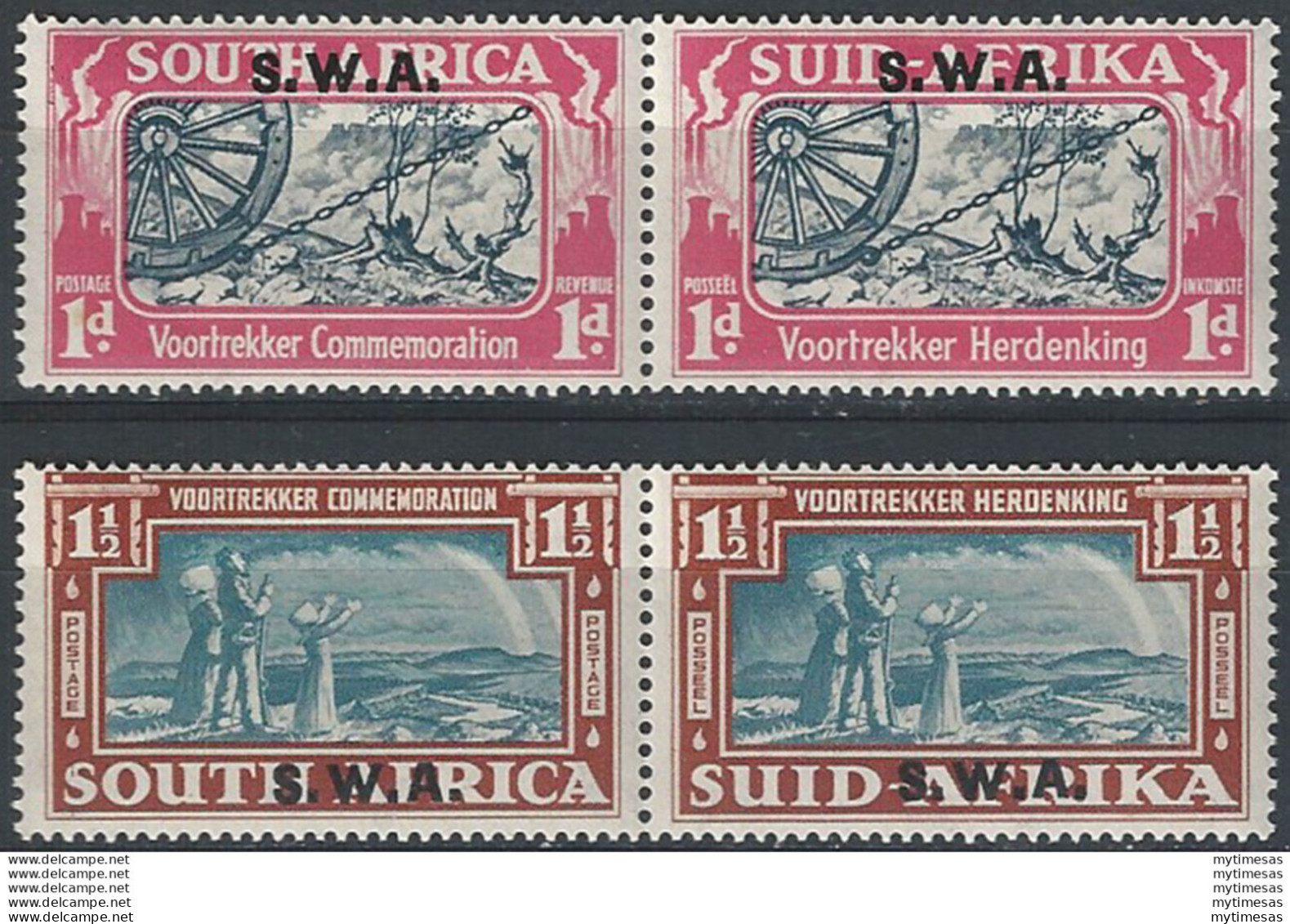1938 South West Africa Giorgio VI 2v. MNH SG. N. 109/10 - Sonstige & Ohne Zuordnung