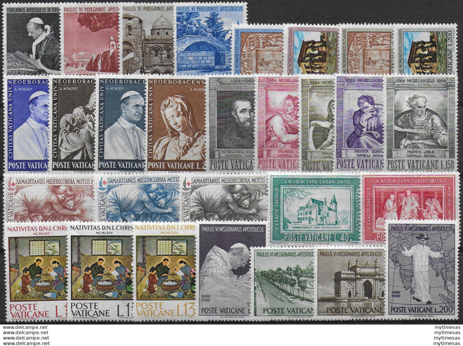 1964 Vaticano Annata Completa 29v. MNH - Autres & Non Classés