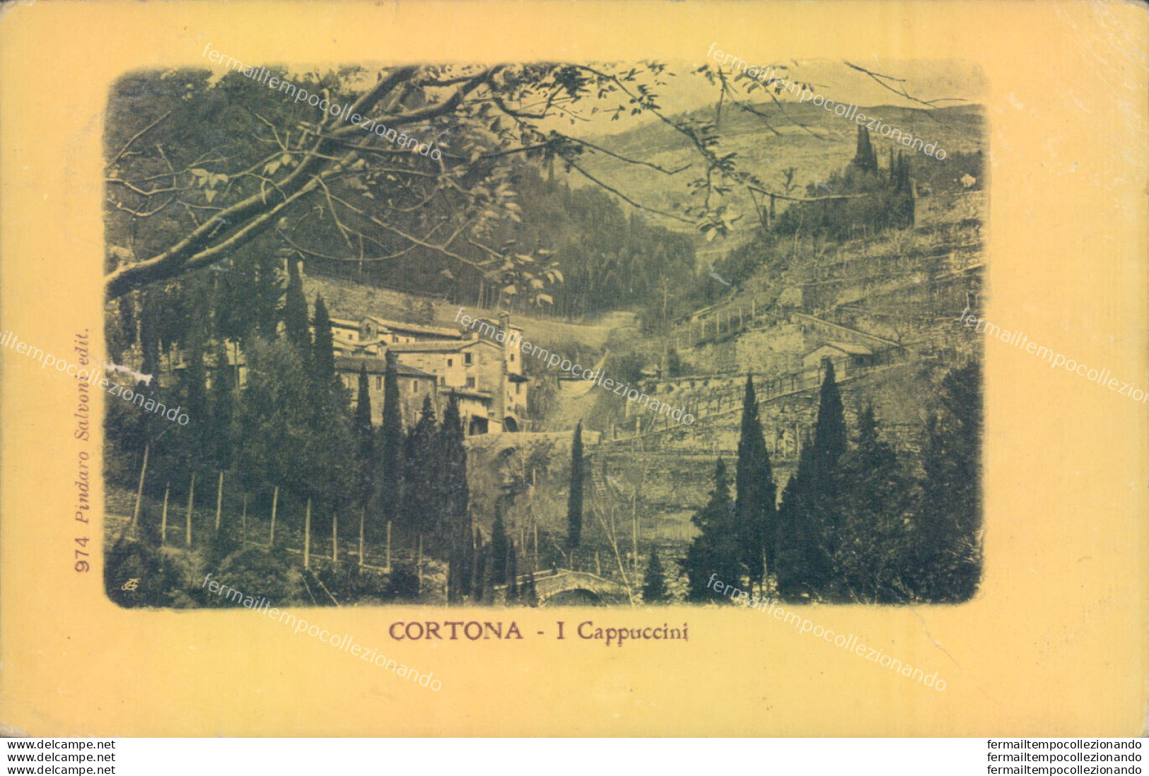 Z197 Cartolina Cortona I Capuccini 1909 Provincia Di Arezzo - Arezzo