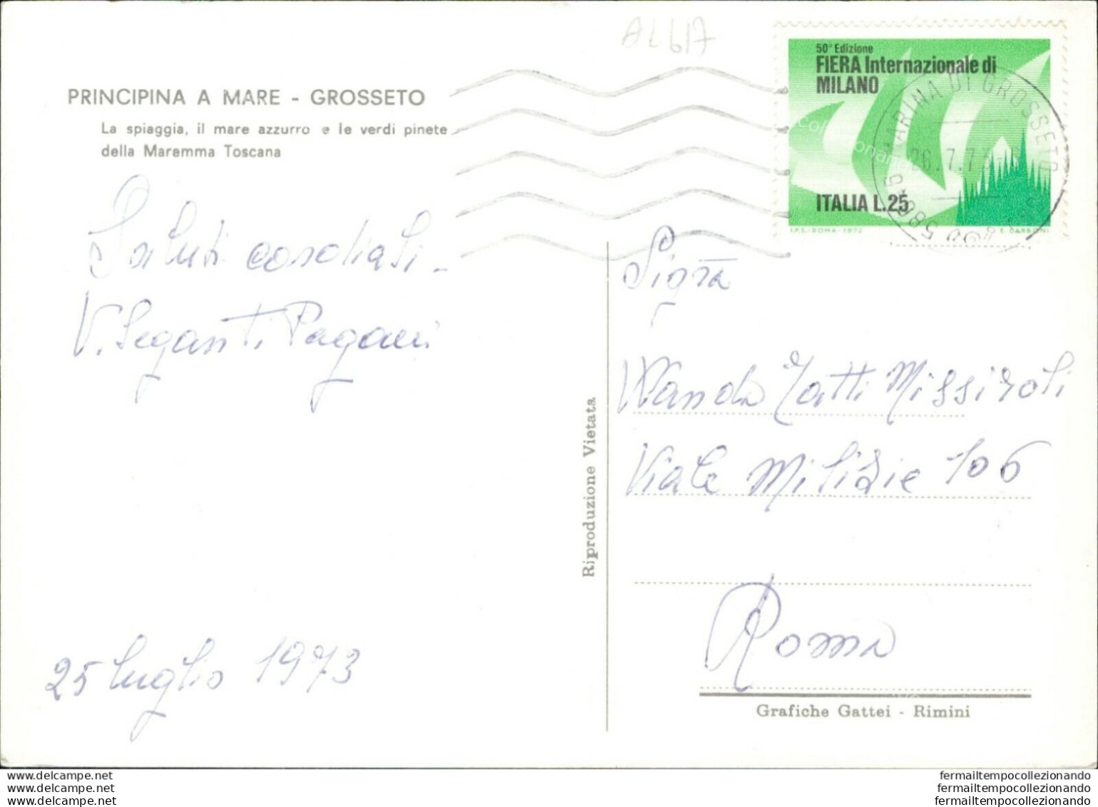 Al617 Cartolina Principina Al Mare Grosseto - Grosseto