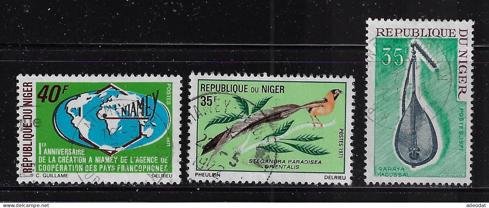 NIGER  1971  SCOTT#238,244,247  USED - Niger (1960-...)