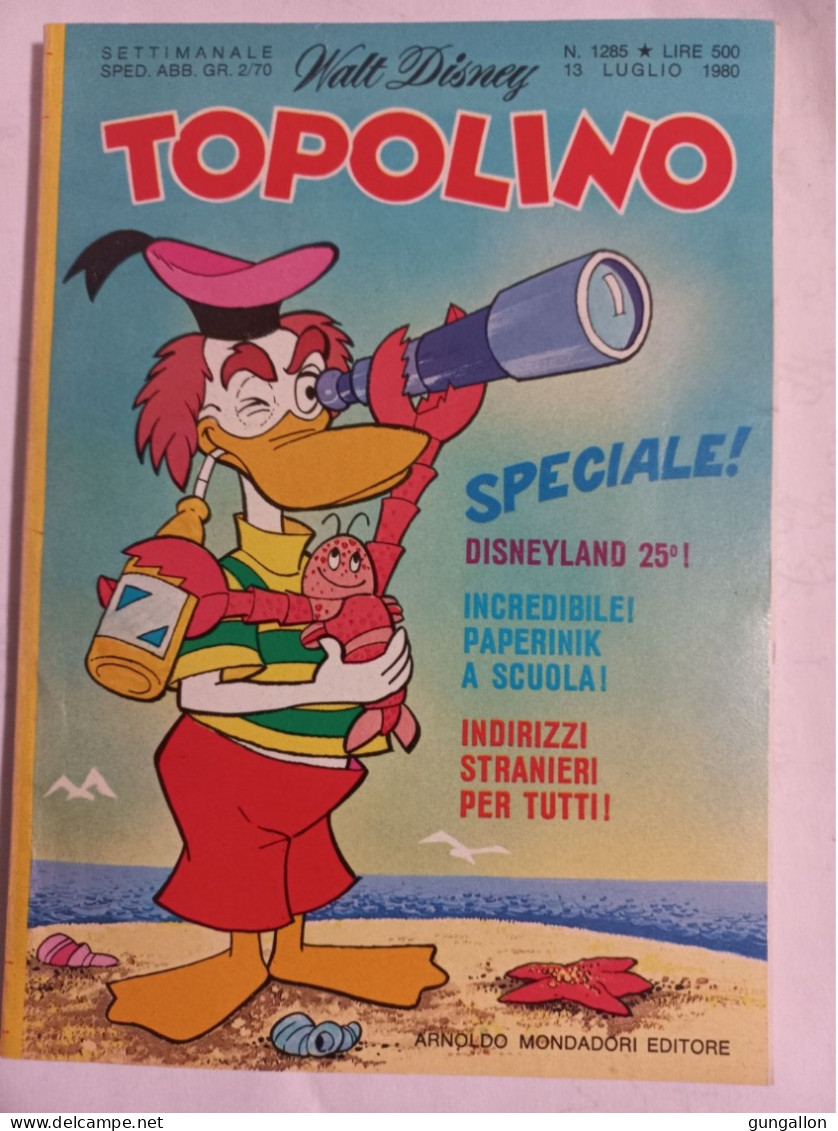 Topolino (Mondadori 1980)  N. 1285 - Disney