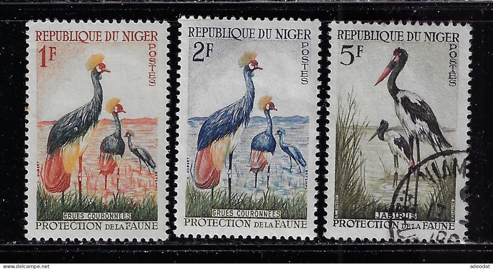 NIGER 1959  SCOTT#91-92 MH +93 USED  CV $0.90 - Níger (1960-...)