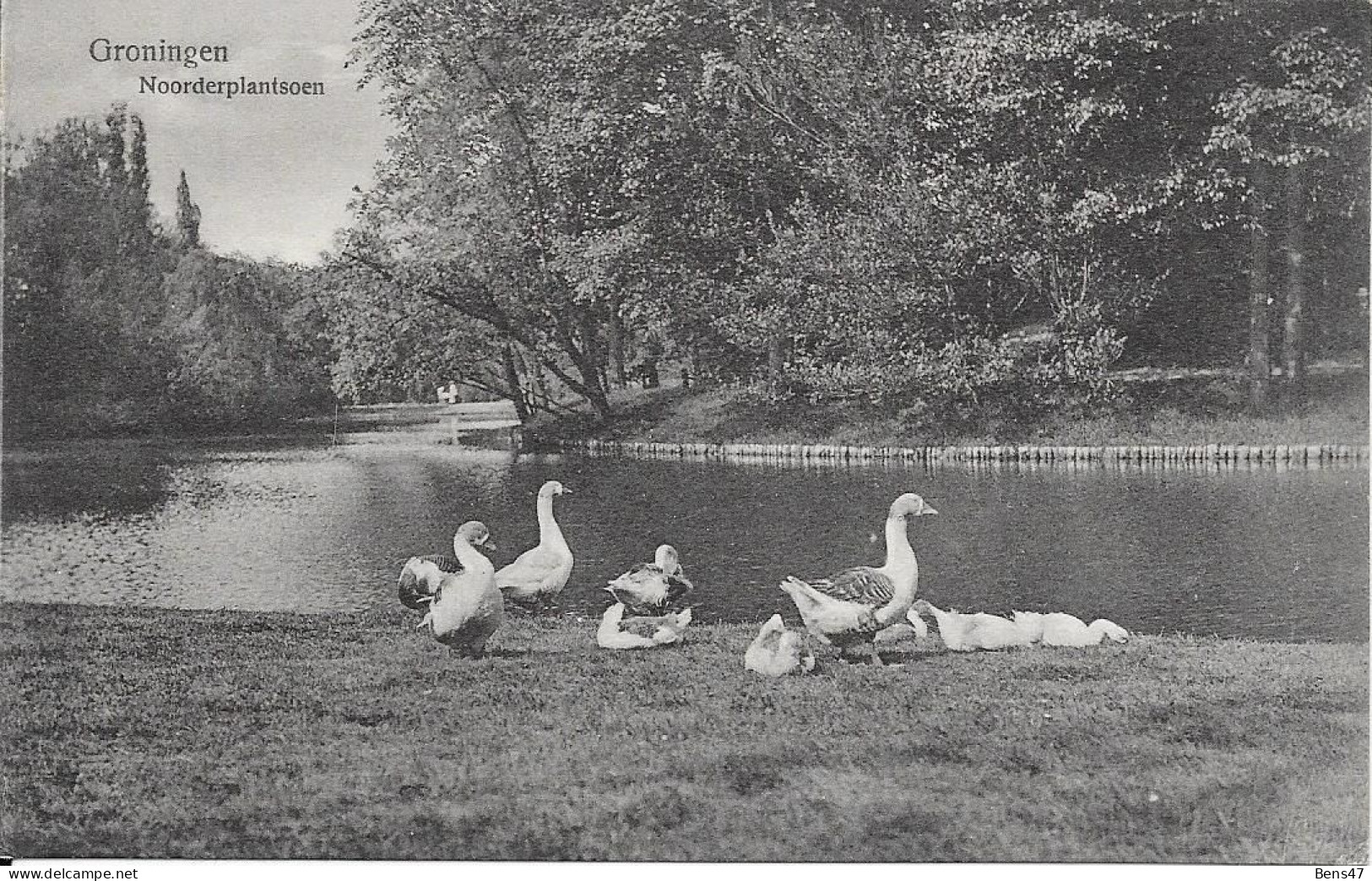 Groningen Noorderplantsoen Gelopen 28-7-1926 - Groningen