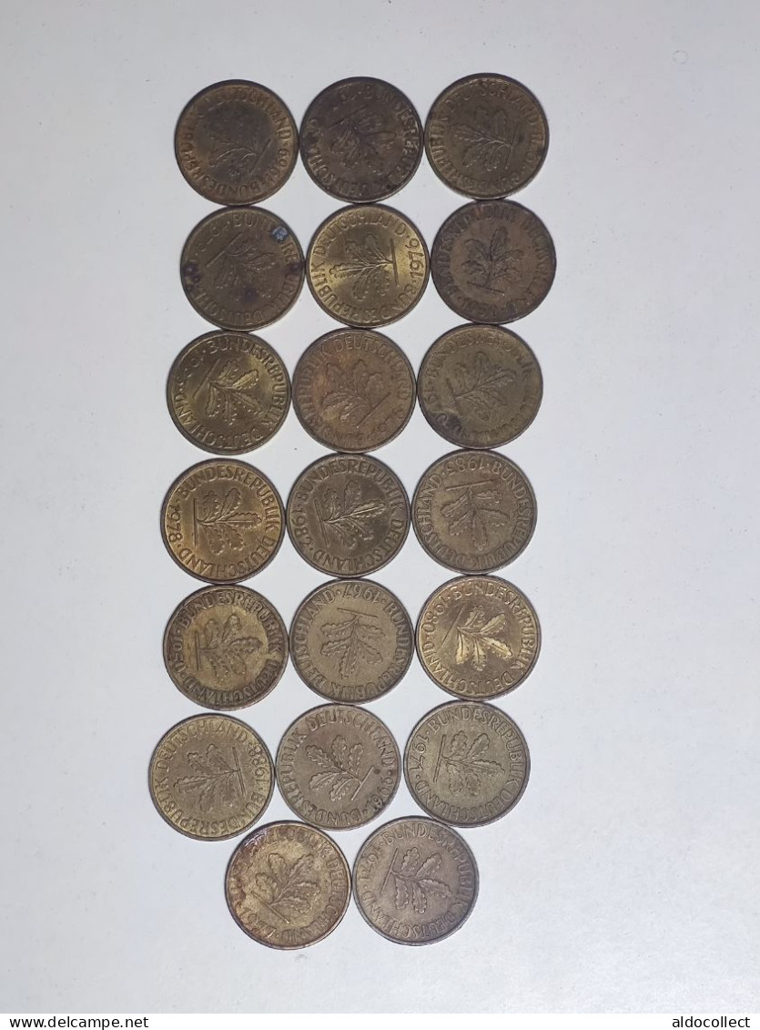 Lotto Di 20 Monete Germania Da 10 Pfennig - 10 Pfennig