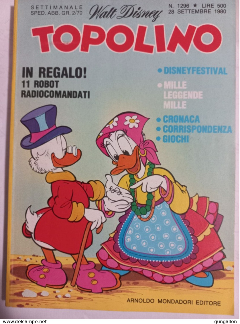 Topolino (Mondadori 1980)  N. 1296 - Disney