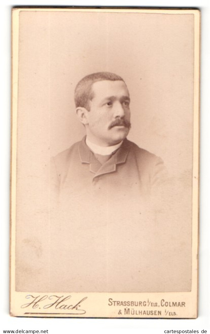 Photo H.Hack, Strassburg, Portrait De Stattlicher Herr Avec Schnauzbart  - Anonymous Persons