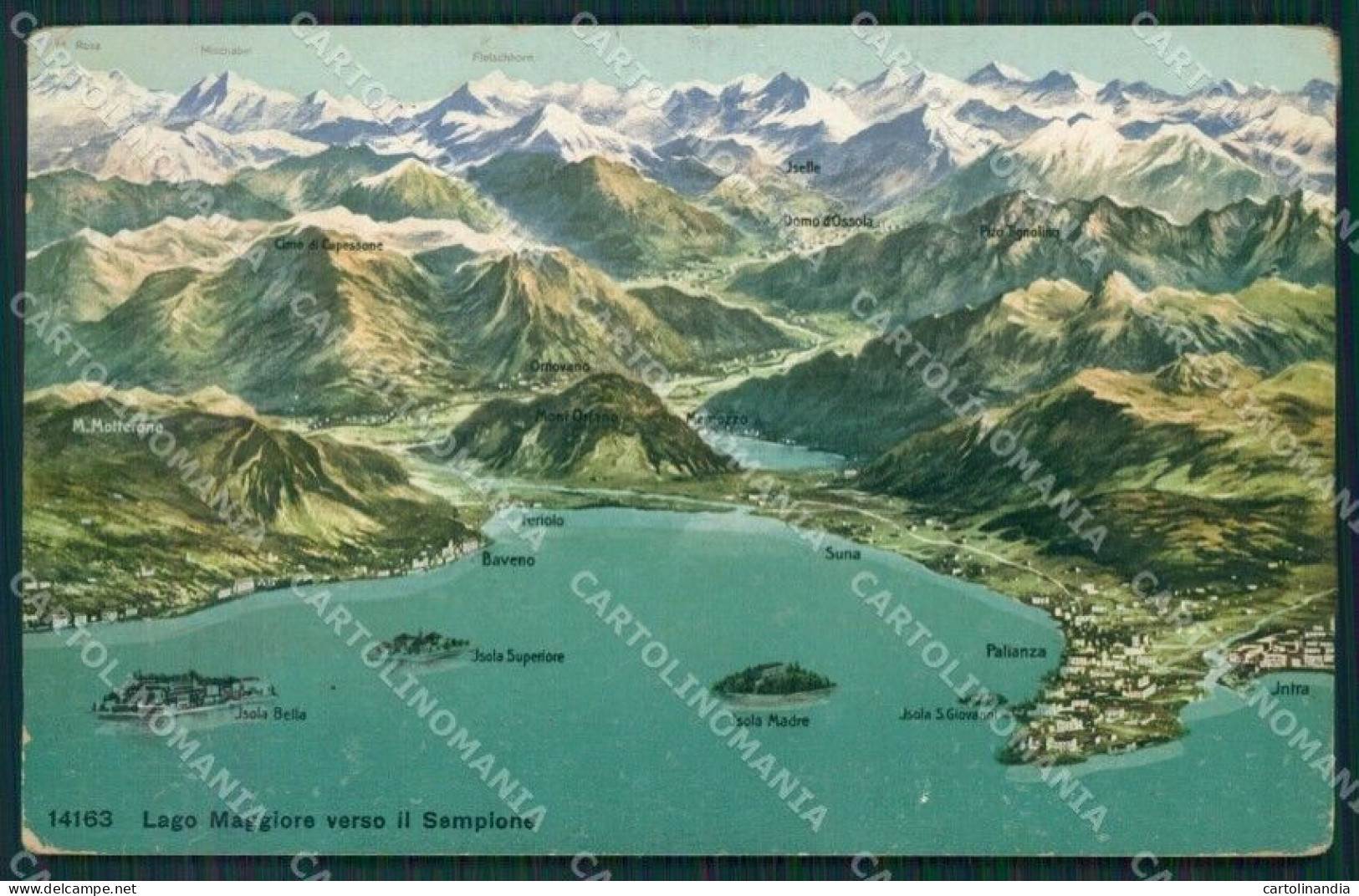 Verbania Lago Maggiore Mappa Cartolina KV4603 - Verbania