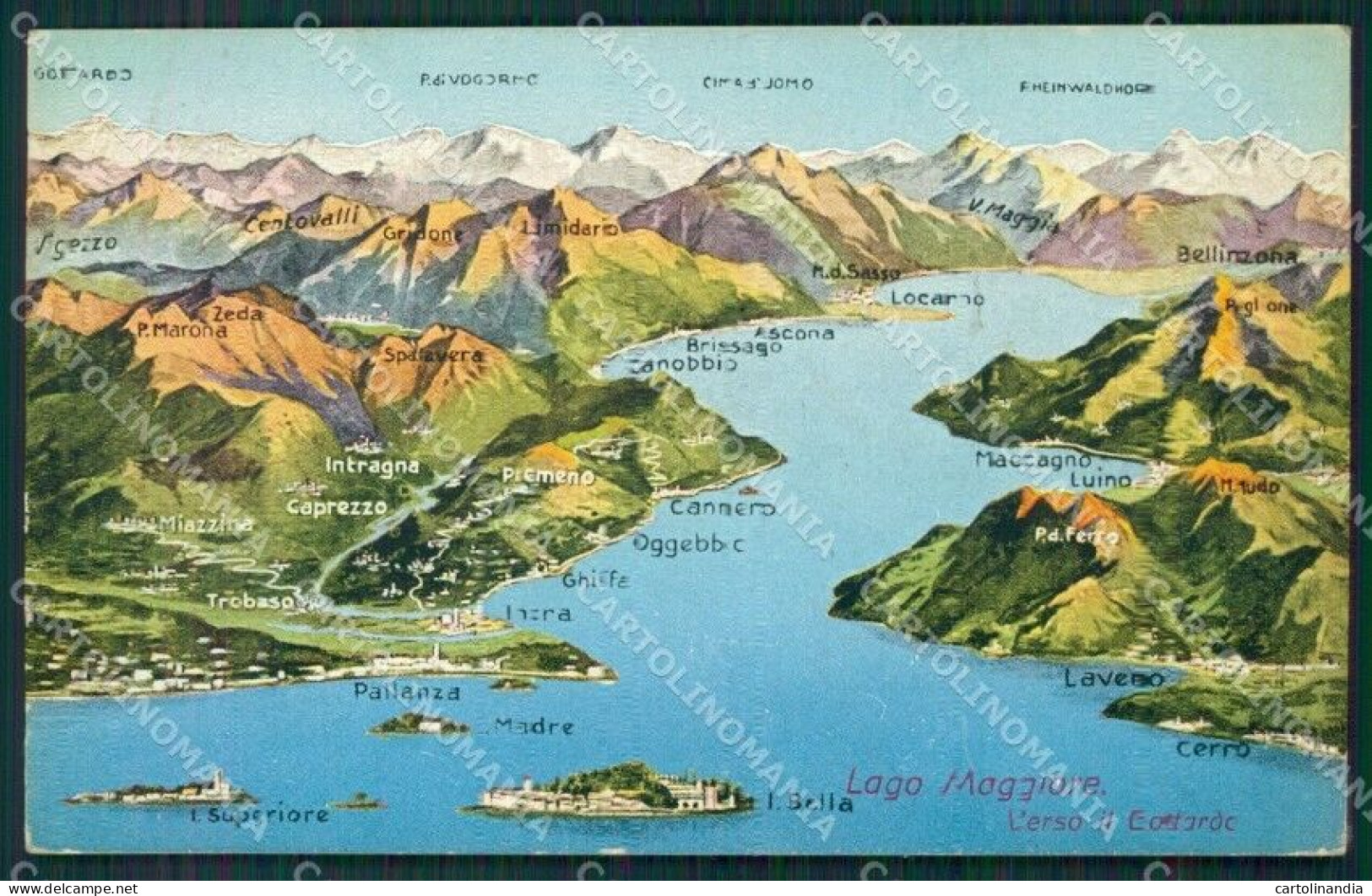 Verbania Lago Maggiore Mappa Cartolina KV4592 - Verbania
