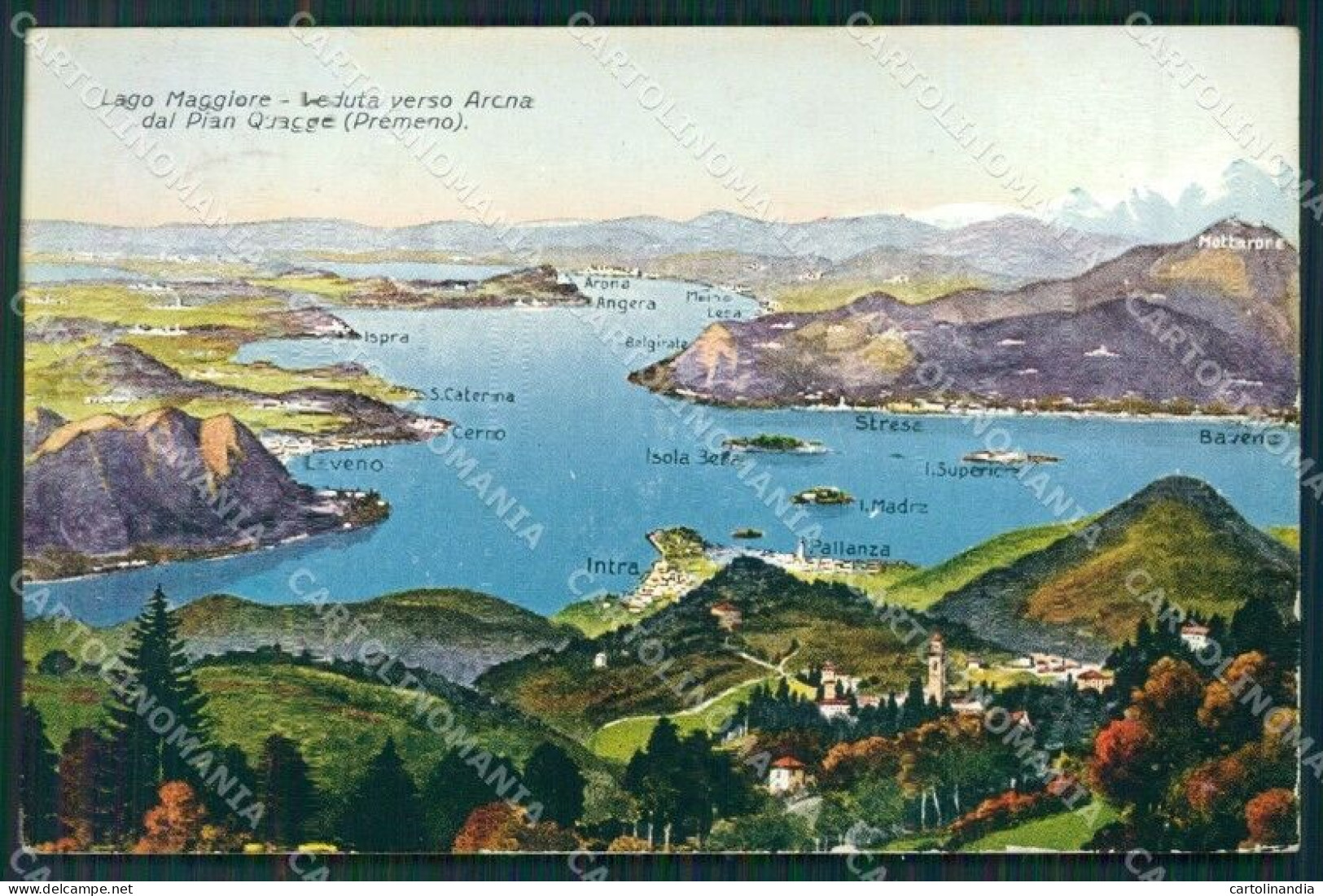 Verbania Stresa Lago Maggiore Mappa Cartolina KV4599 - Verbania