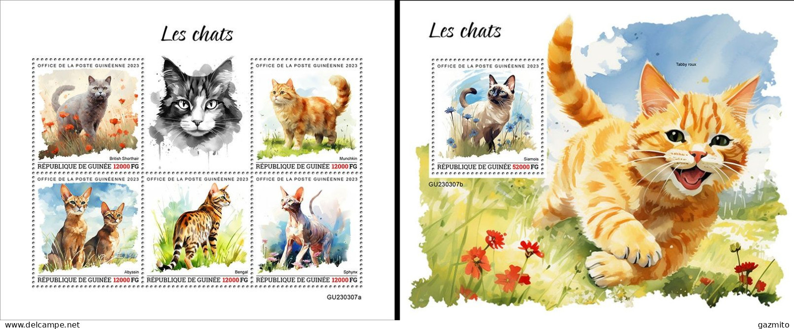 Guinea 2023, Animals, Cats, 5val In BF +BF - Chats Domestiques