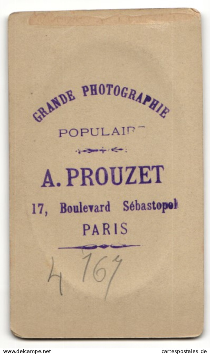 Photo A. Prouzet, Paris, Portrait De Eleganter Mann Avec Spitzbart  - Anonymous Persons