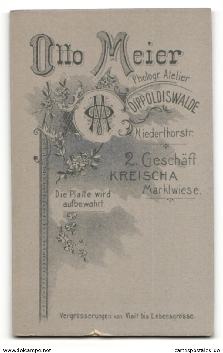 Fotografie Otto Meier, Dippoldiswalde, Portrait Elegant Gekleideter Herr Mit Schnurrbart  - Anonymous Persons