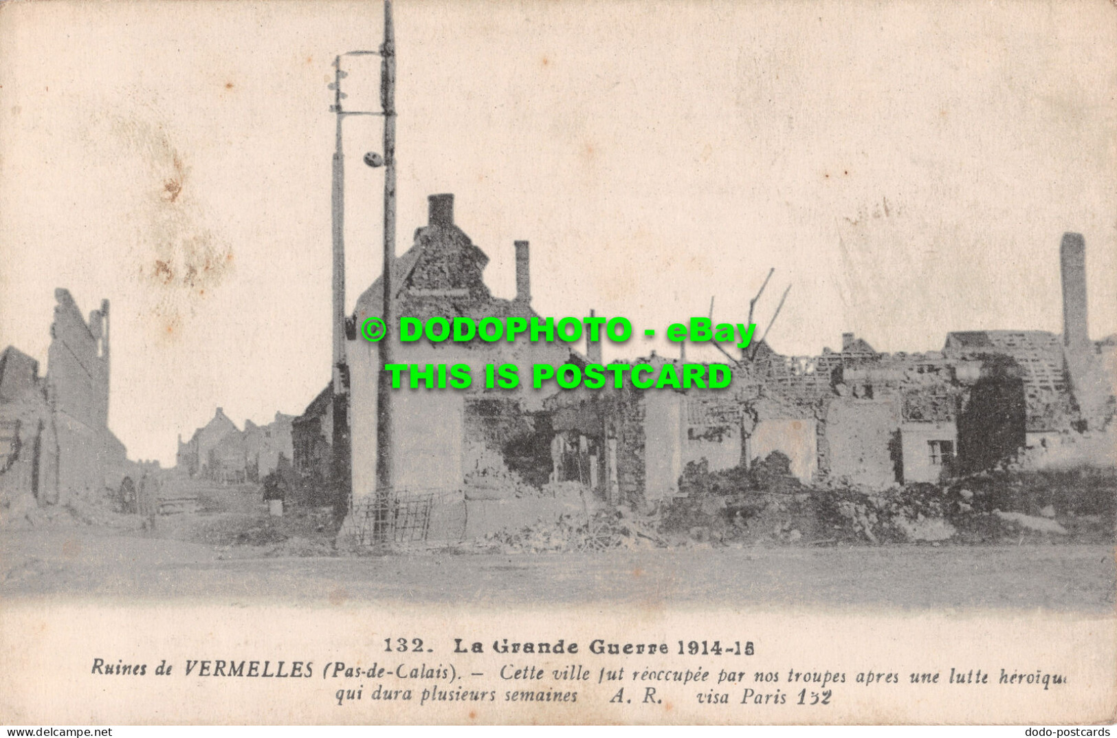 R510005 Ruines De Vermelles. Cette Ville Fut Reoccupee Par Troupes Apres Une Lut - World