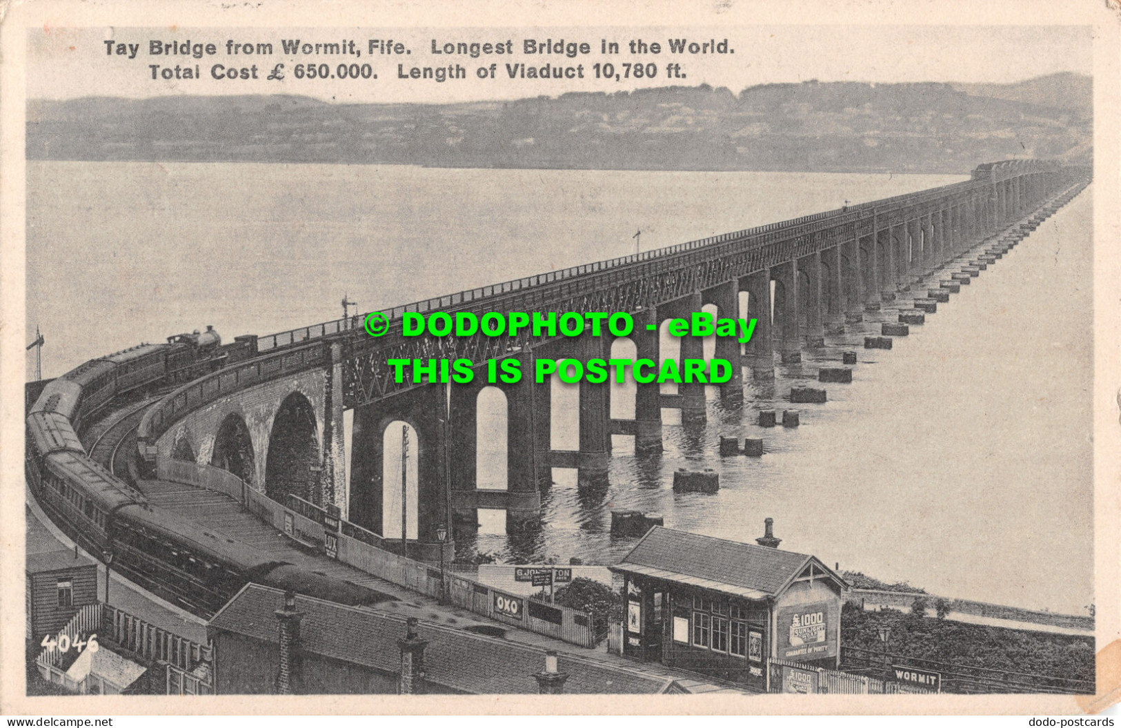 R510007 Tay Bridge From Wormit. Fife. Longest Bridge In The World. 1930 - World
