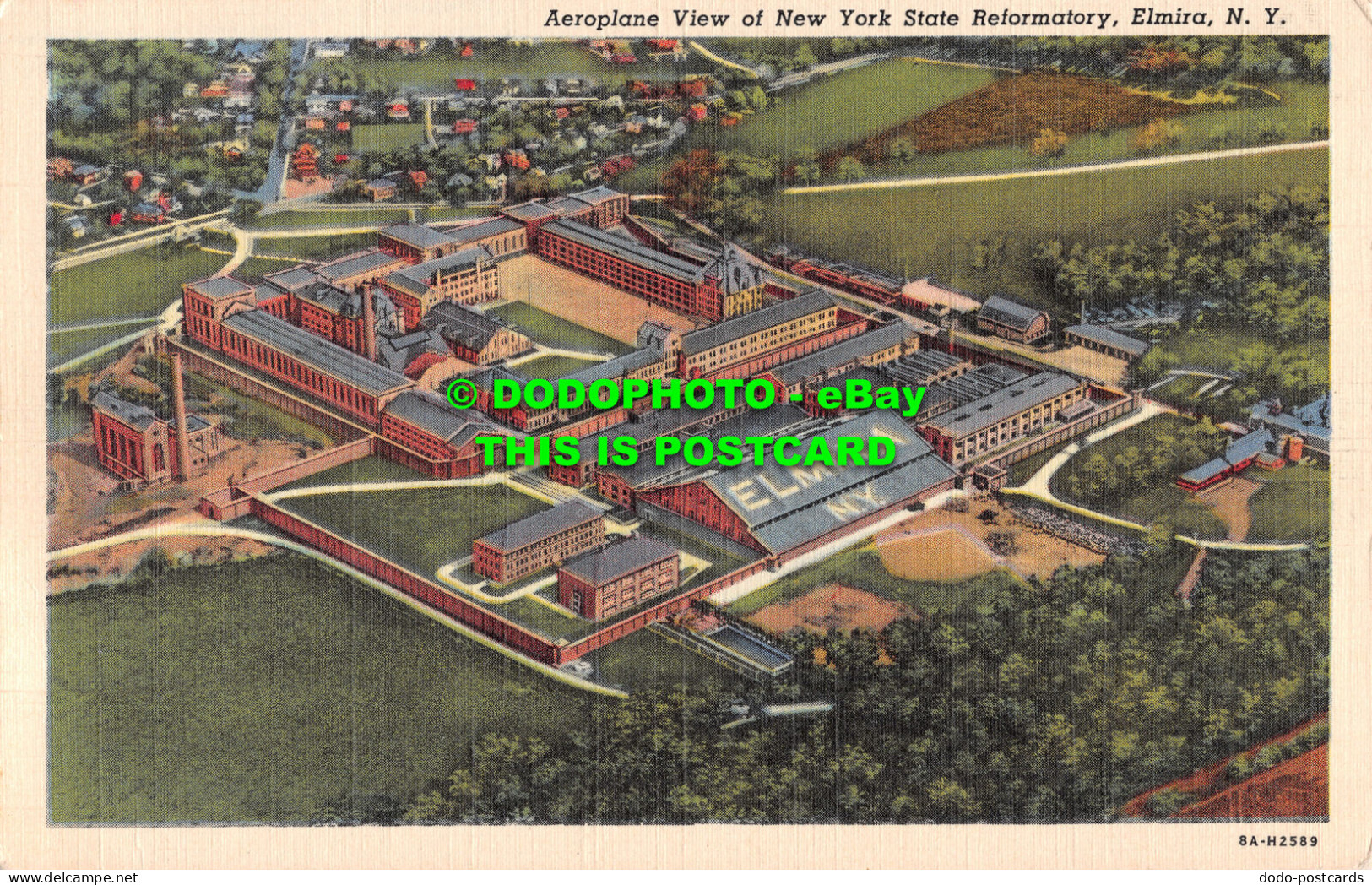 R510018 N. Y. Elmira. Aeroplane View Of New York State Reformatory. Rubin Bros. - World