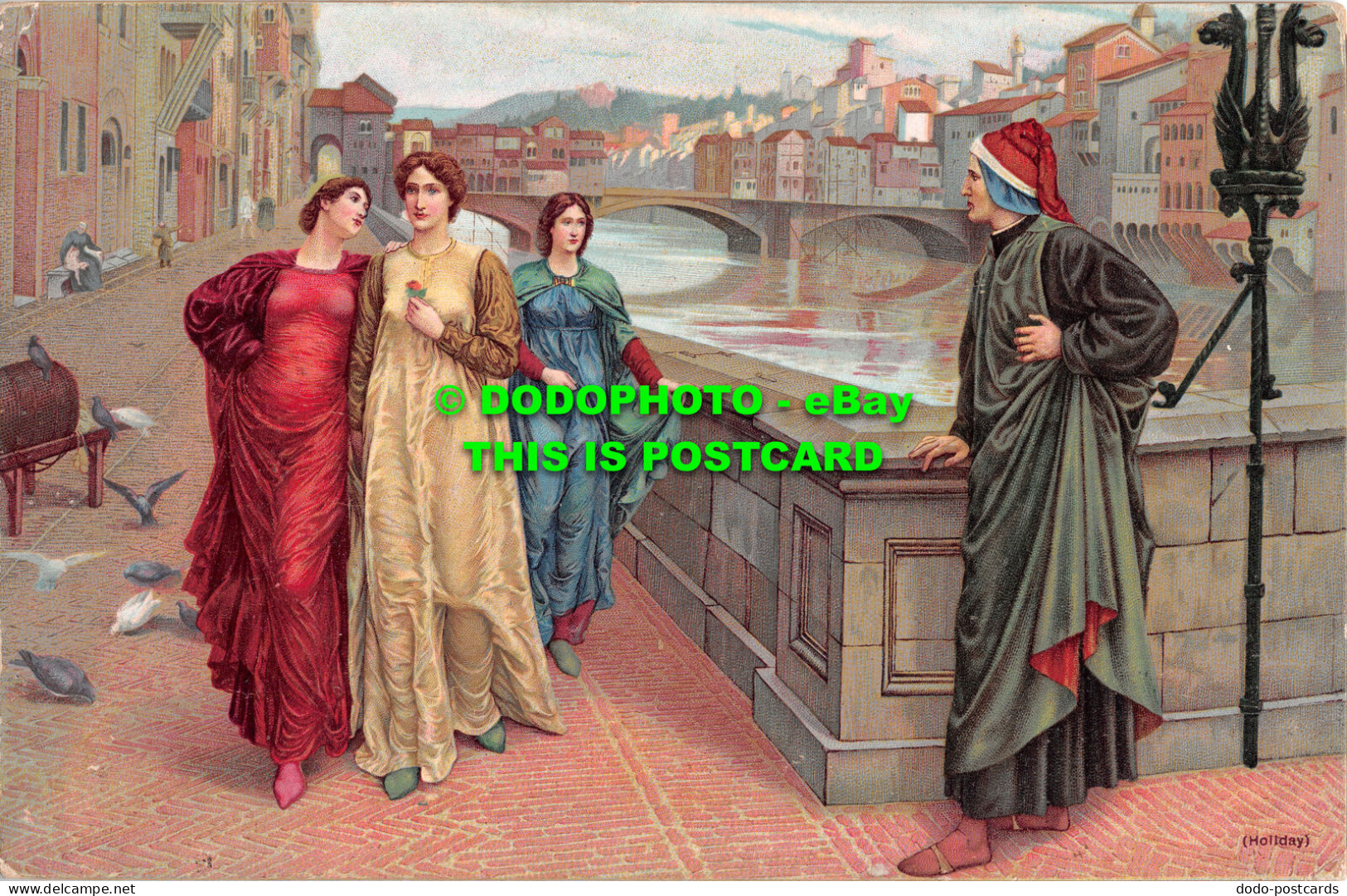 R510025 The Meeting Of Dante And Beatrice. E. Sborgi. Holiday - World