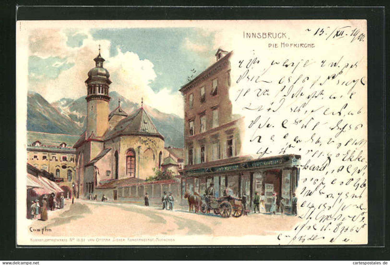Künstler-AK Edward Theodore Compton: Innsbruck, Strassenpartie An Der Hofkirche  - Compton, E.T.