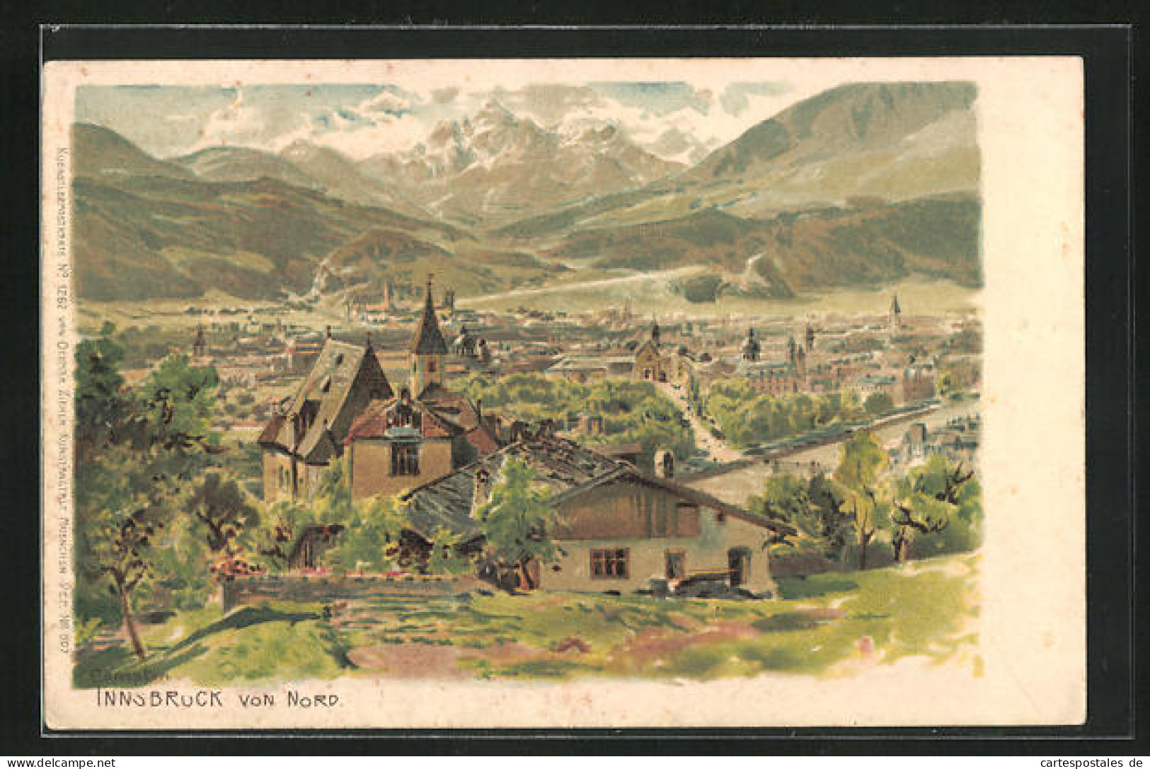 Künstler-AK Edward Theodore Compton: Innsbruck, Gesamtansicht Von Nord  - Compton, E.T.