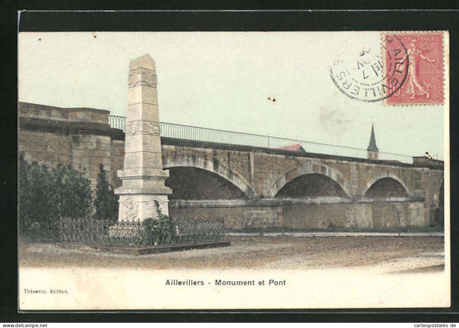 CPA Aillevillers, Monument Et Pont  - Andere & Zonder Classificatie