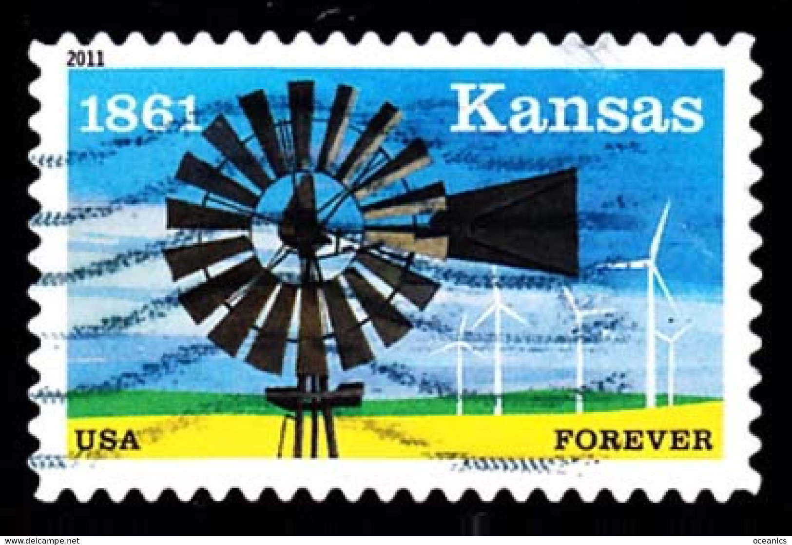 Etats-Unis / United States (Scott No.4493 - Kaansas) (o) - Used Stamps