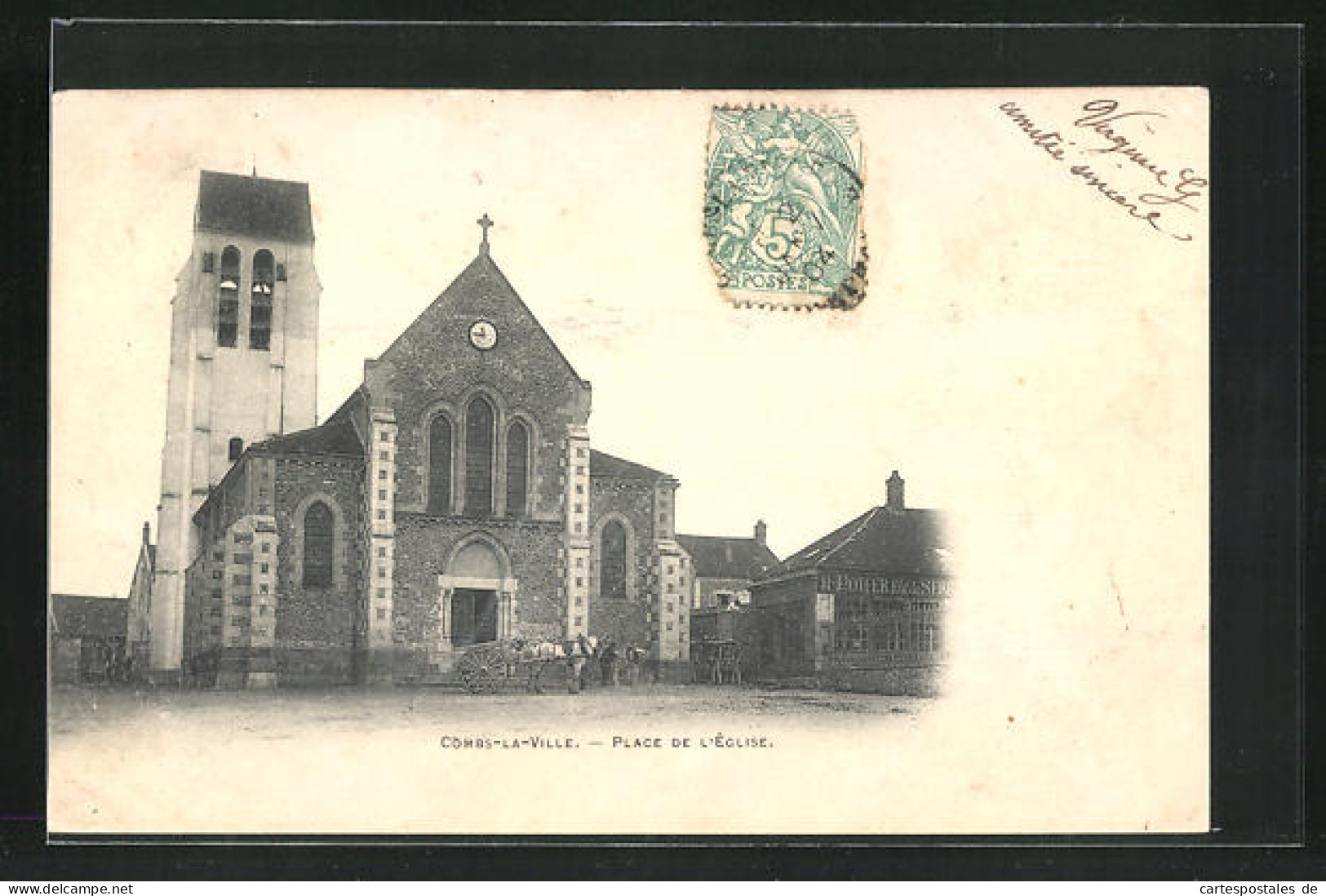 CPA Combs-la-Ville, Place De L`Église  - Combs La Ville